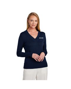 Brooks Brothers Women's Cotton Stretch V-Neck Sweater